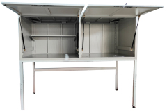 2 Door Over Bonnet Storage Cabinet - Open