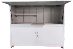 3-Door Double Decker Galvanized Storage Cabinet - Open Top